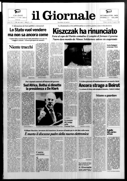 Il giornale : quotidiano del mattino